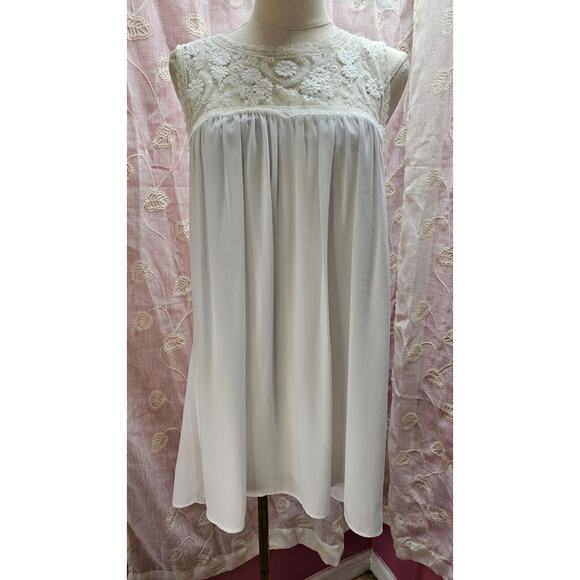 Show Me Your Mumu Baskin White Mini‎ Dress Romantic Beach Lace Wedding Sz Small - Picture 2 of 5